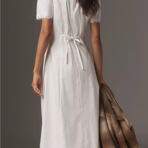 NWT Reformation Cream Lace-Trimmed Dress Size 4 - Picture 4 of 6